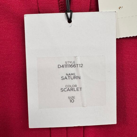 NWT Diane Von Furstenberg Red Short Sleeve Saturn Full Front Zip Dress 10 - Picture 9 of 10